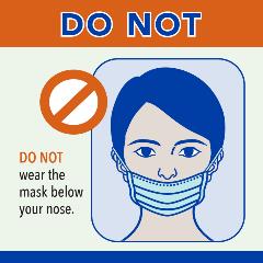 不要在鼻子下面戴面具